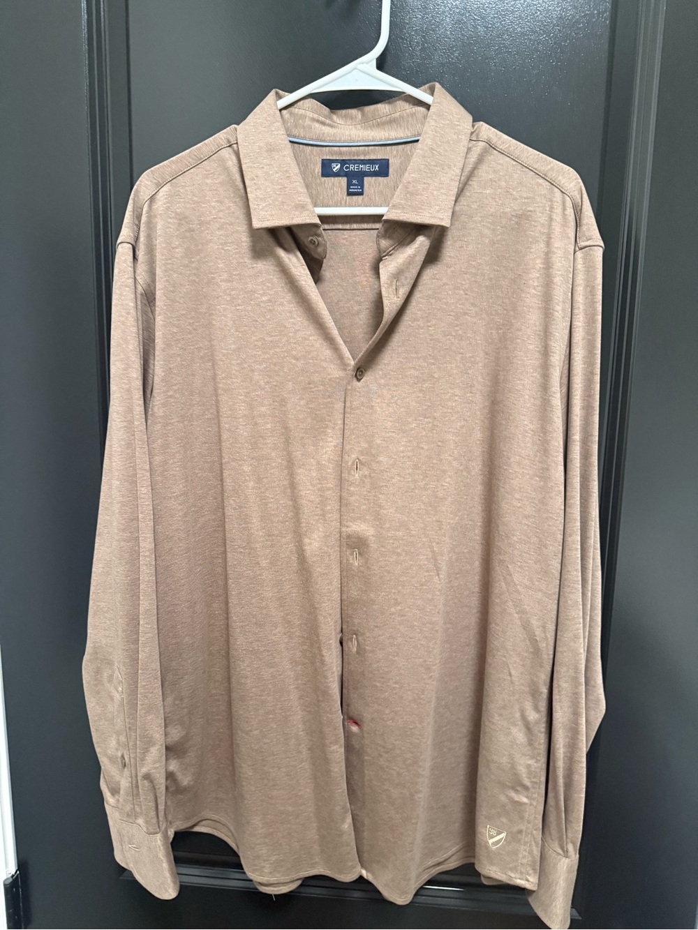 Daniel Cremieux Men's Light Taupe Long-Sleeve Button Shirt